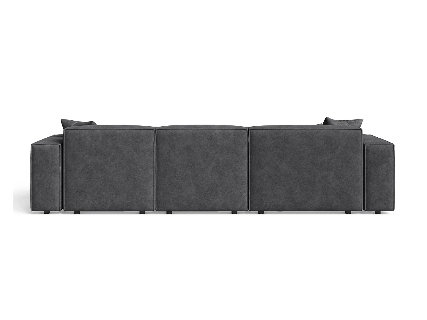 Canapé d'angle Figo, 265x180 cm, design moderne, gauche, gris foncé