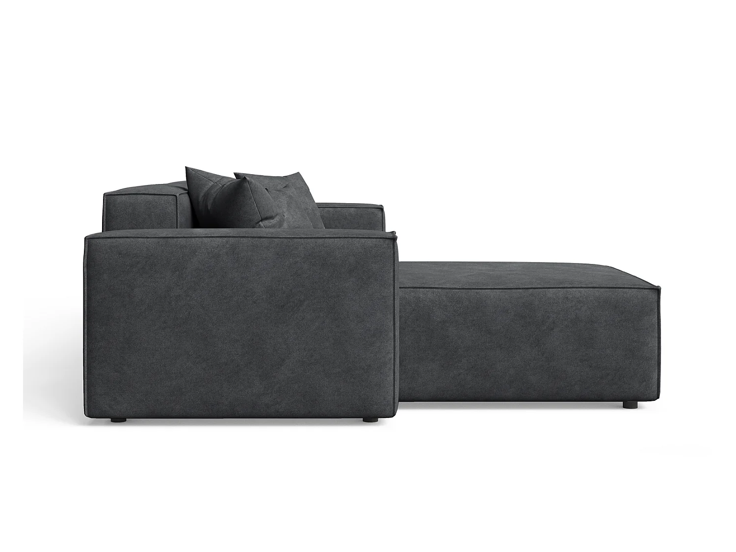 Canapé d'angle Figo, 265x180 cm, design moderne, gauche, gris foncé
