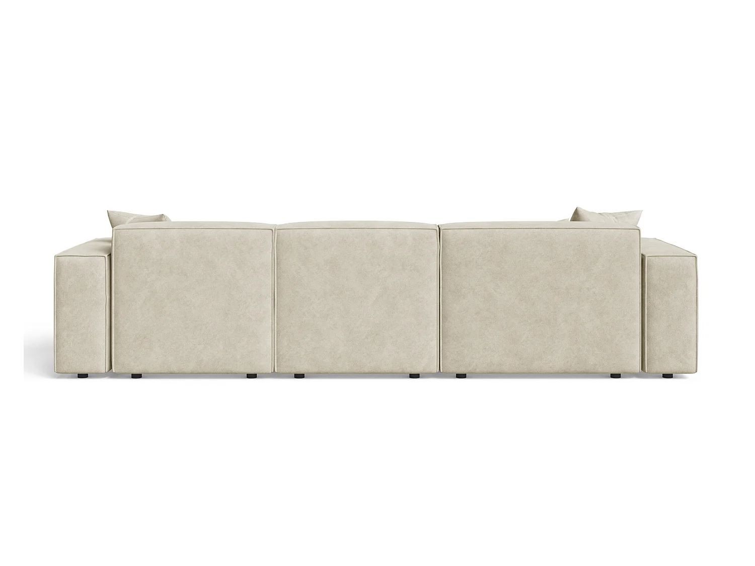 Canapé d'angle Figo, 265x180 cm, design moderne, gauche, beige