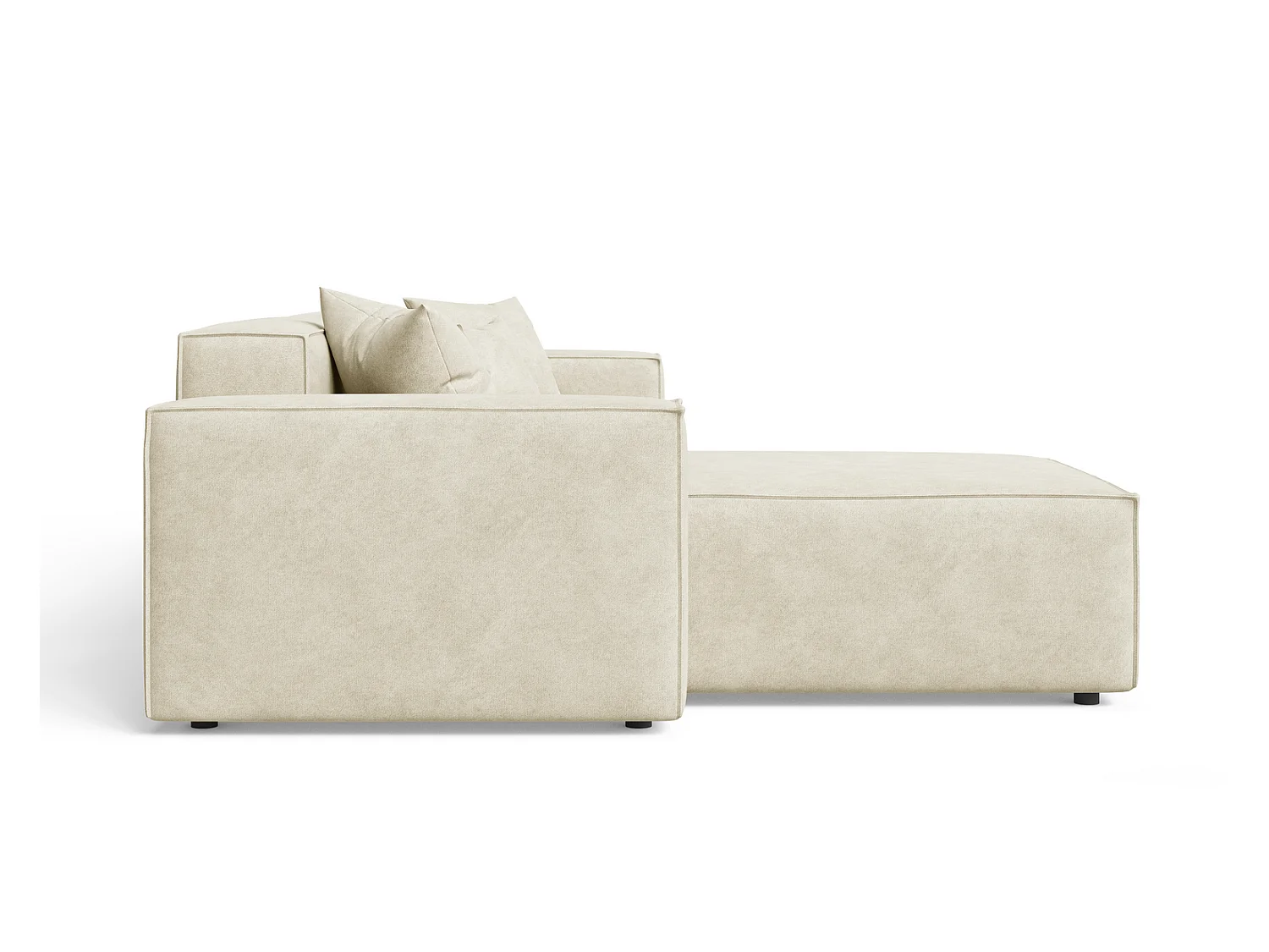 Canapé d'angle Figo, 265x180 cm, design moderne, gauche, beige