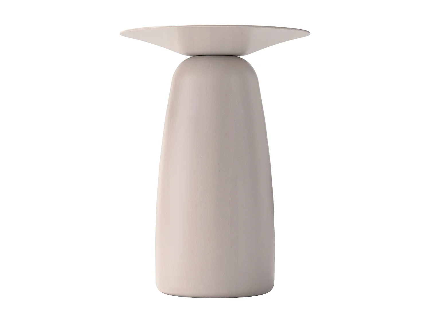 Stolik drewniany różne kolory Kayani Baobab 44, śr. 32,5 cm, biały