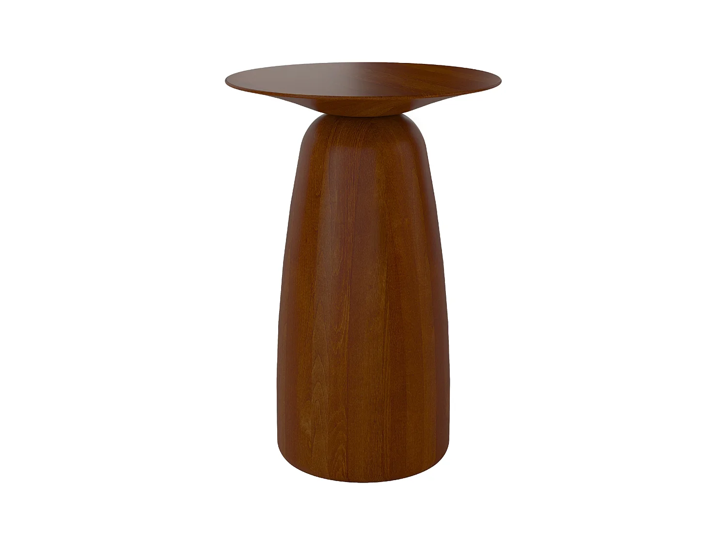 Table d'appoint / Table de nuit en bois de hêtre Kayani Baobab44, hauteur 44 cm / couleur Noyer