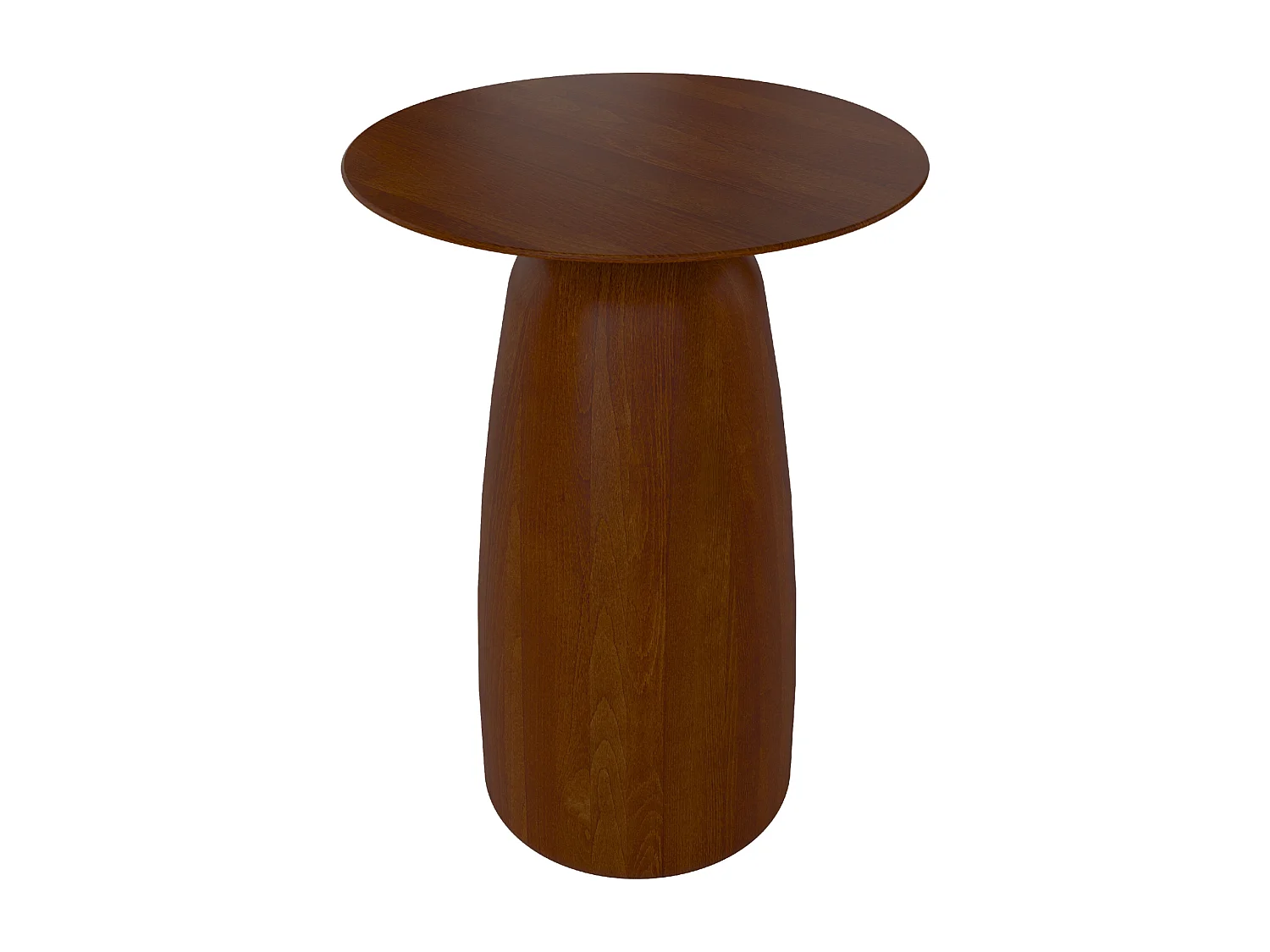 Beistelltisch Baobab44, ovaler tischplatte, buche - lackiert, nussbaumfarbe