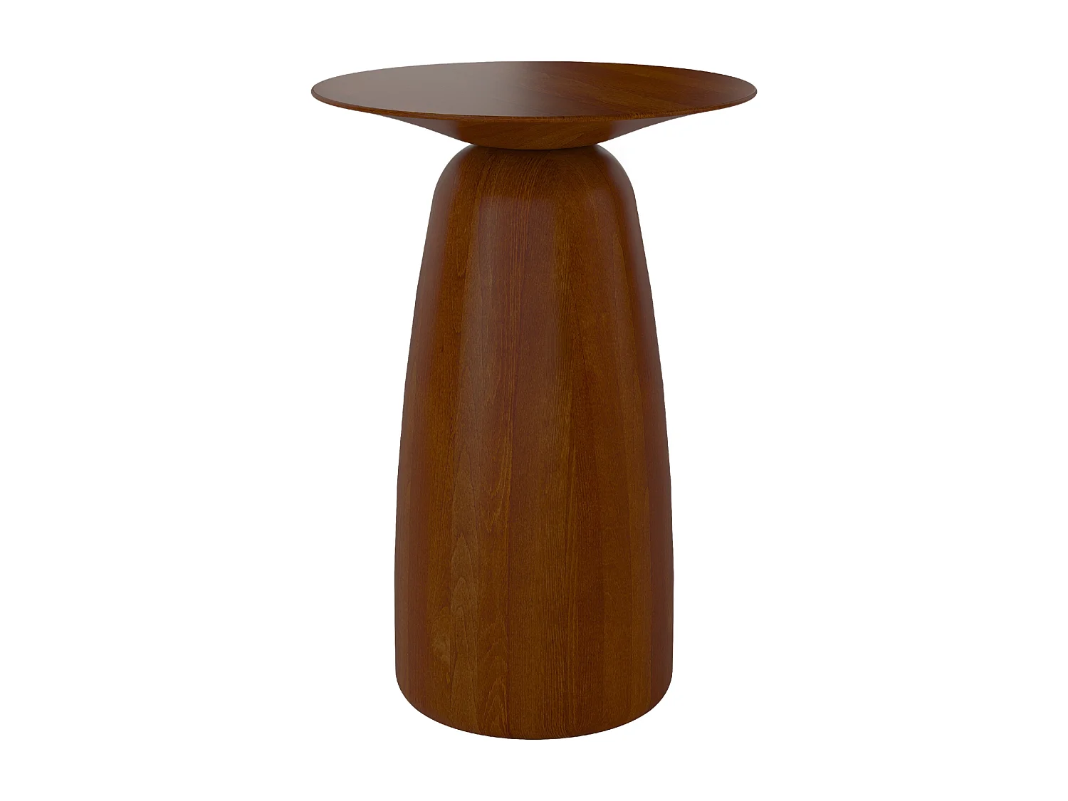 Stolik drewniany różne kolory Kayani Baobab 44, śr. 32,5 cm, orzech