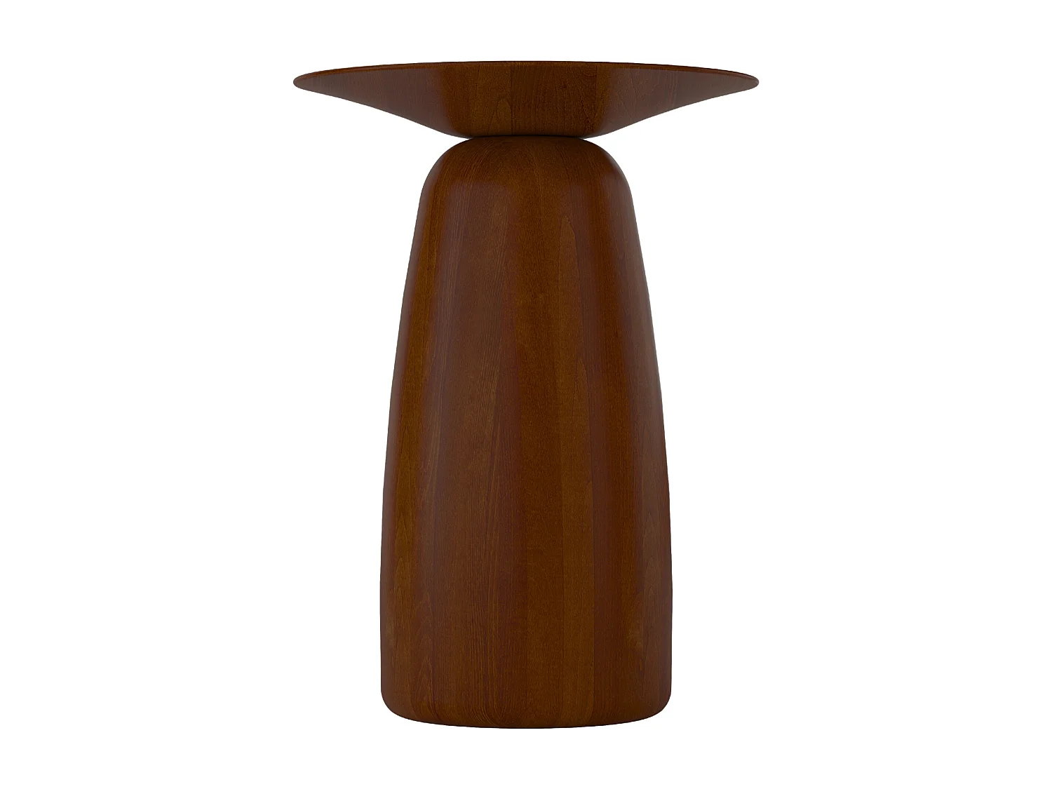 Stolik drewniany różne kolory Kayani Baobab 44, śr. 32,5 cm, orzech