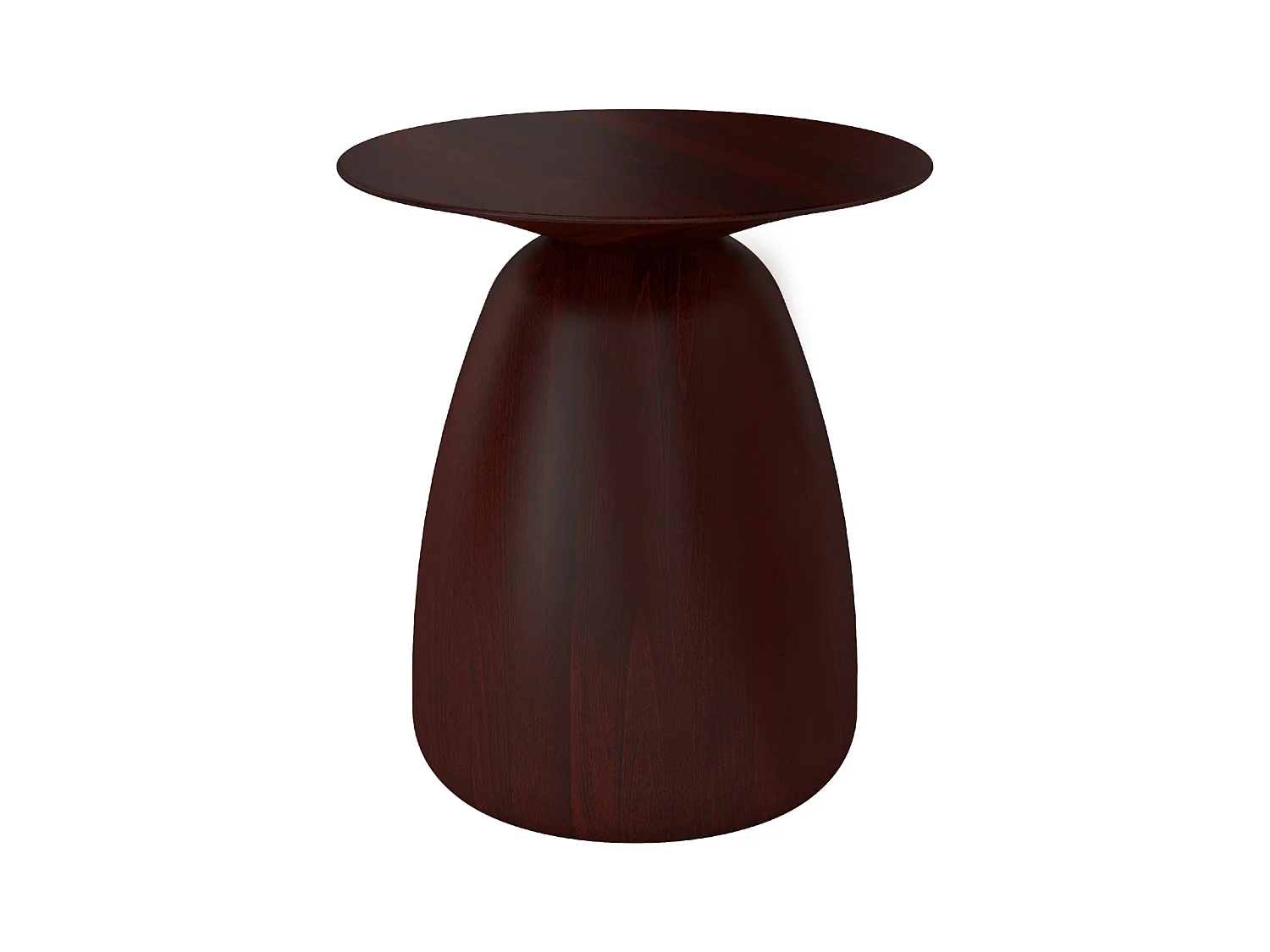 Table d'appoint / Table de nuit en bois de hêtre Kayani Baobab34, hauteur 34 cm / couleur Palissandre
