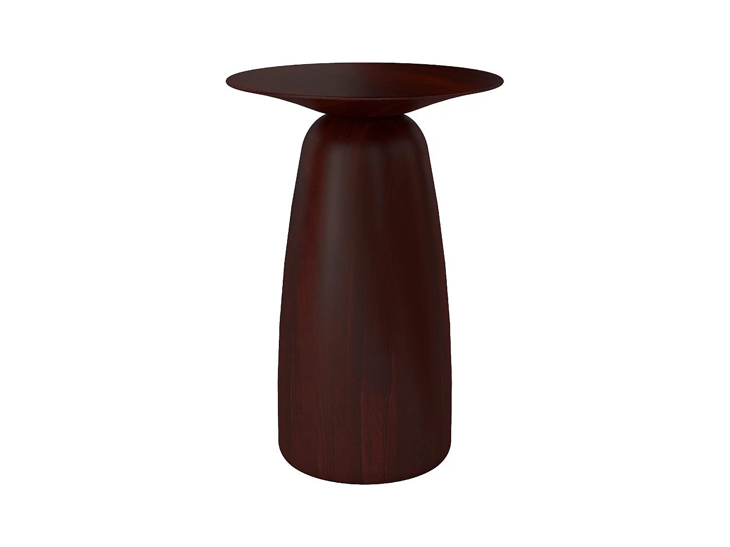 Table d'appoint / Table de nuit en bois de hêtre Kayani Baobab44, hauteur 44 cm / couleur Palissandre