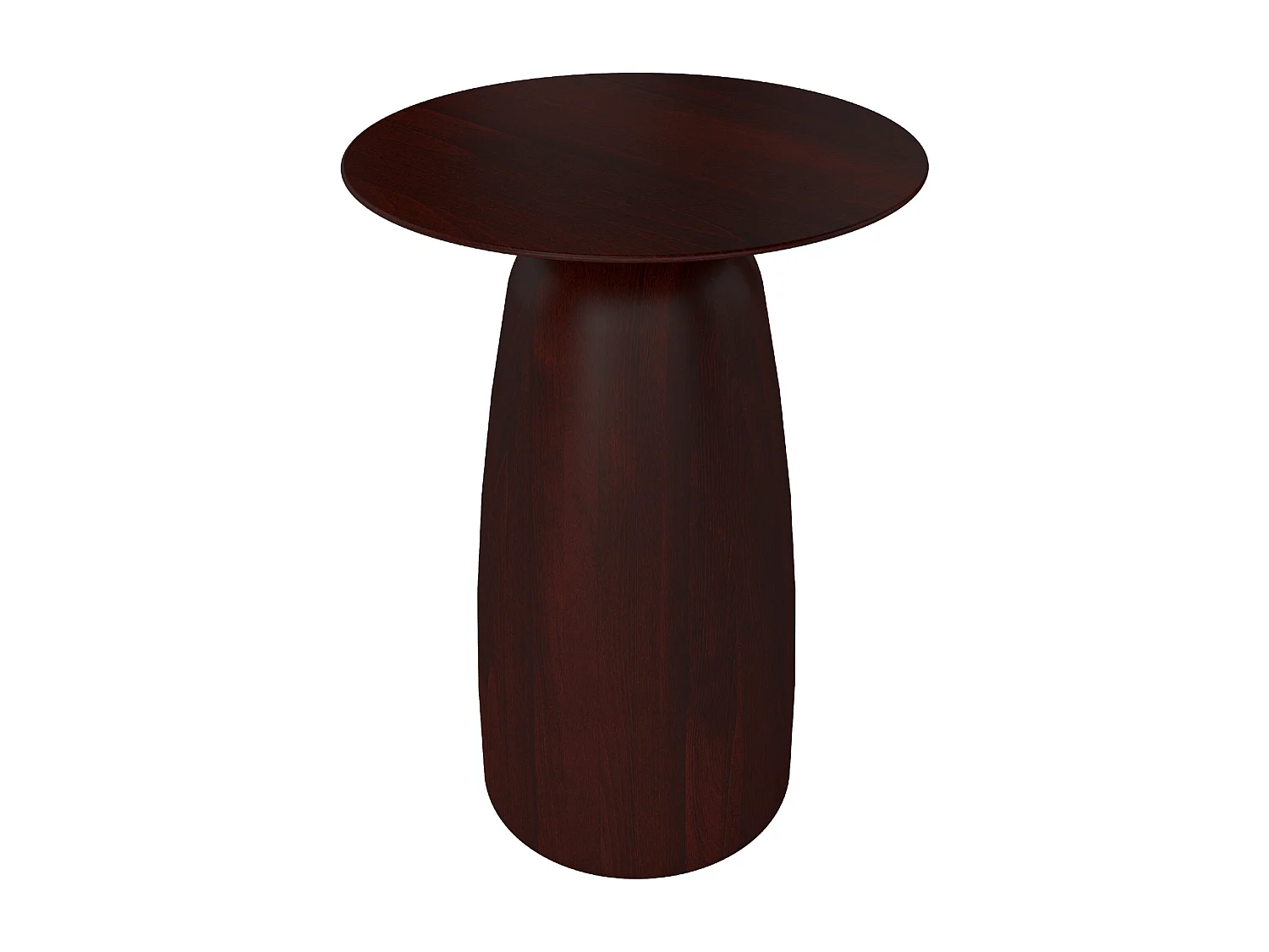 Beistelltisch Baobab44, ovaler tischplatte, buche - lackiert, palisanderfarbe