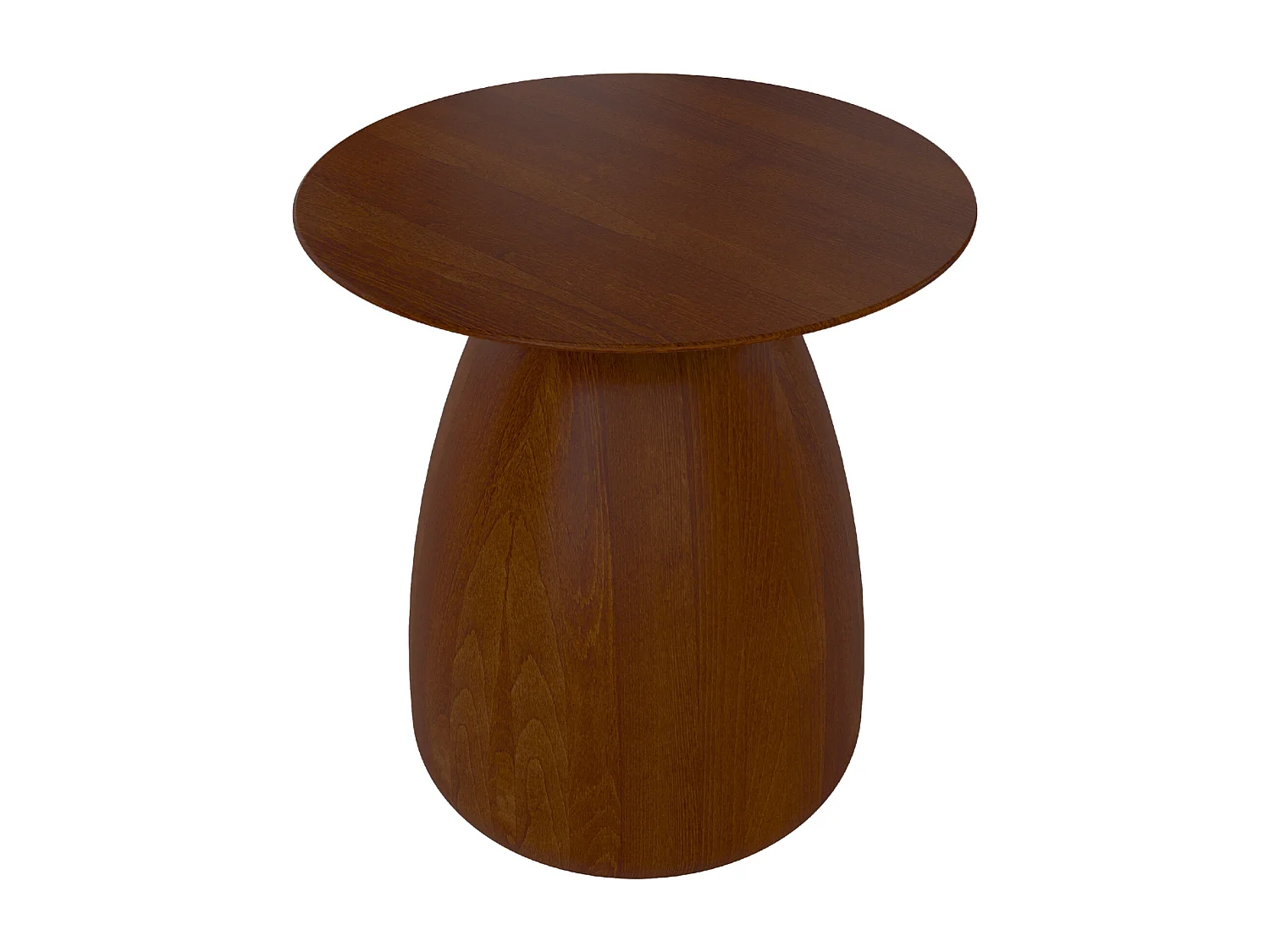 Stolik drewniany różne kolory Kayani Baobab 34, śr. 32,5 cm, orzech