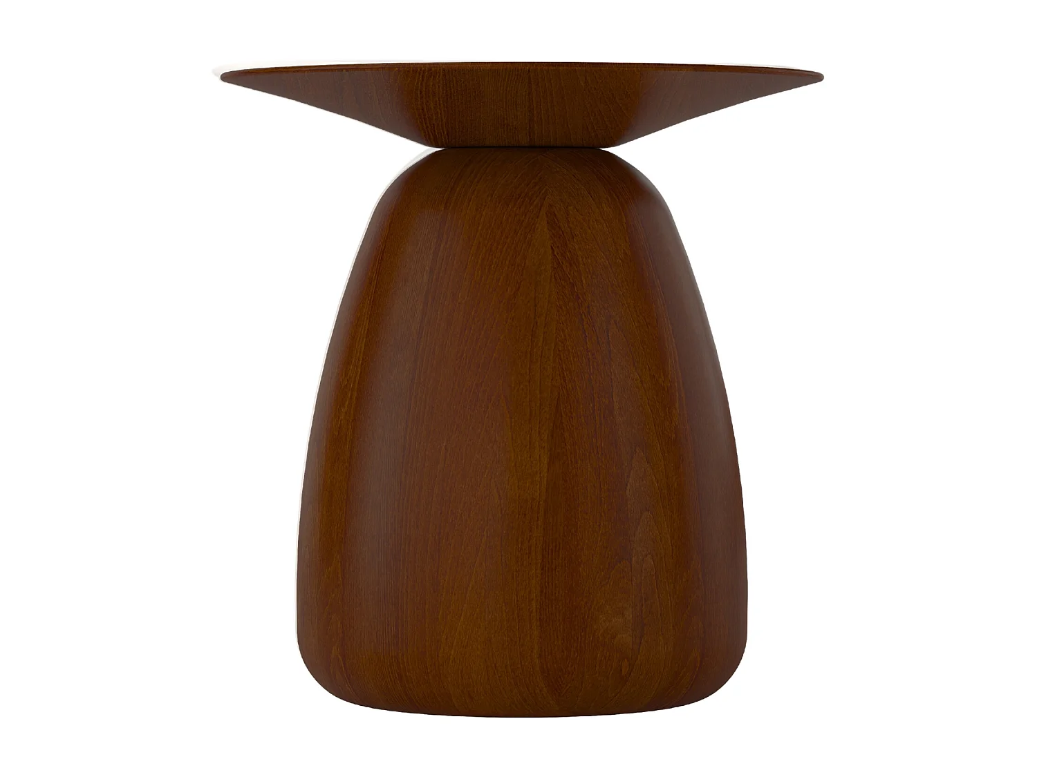 Stolik drewniany różne kolory Kayani Baobab 34, śr. 32,5 cm, orzech