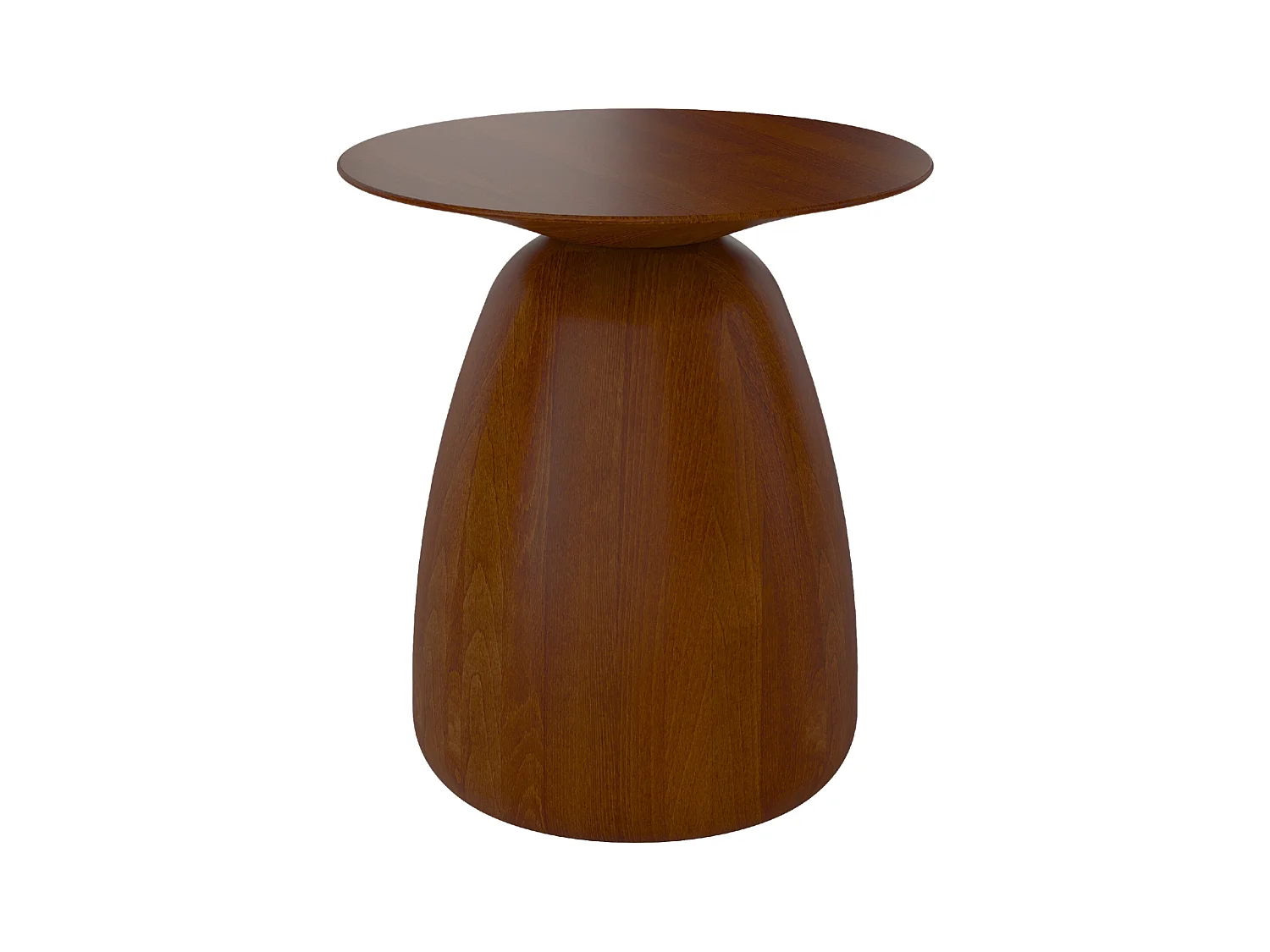 Table d'appoint / Table de nuit en bois de hêtre Kayani Baobab34, hauteur 34 cm / couleur Noyer
