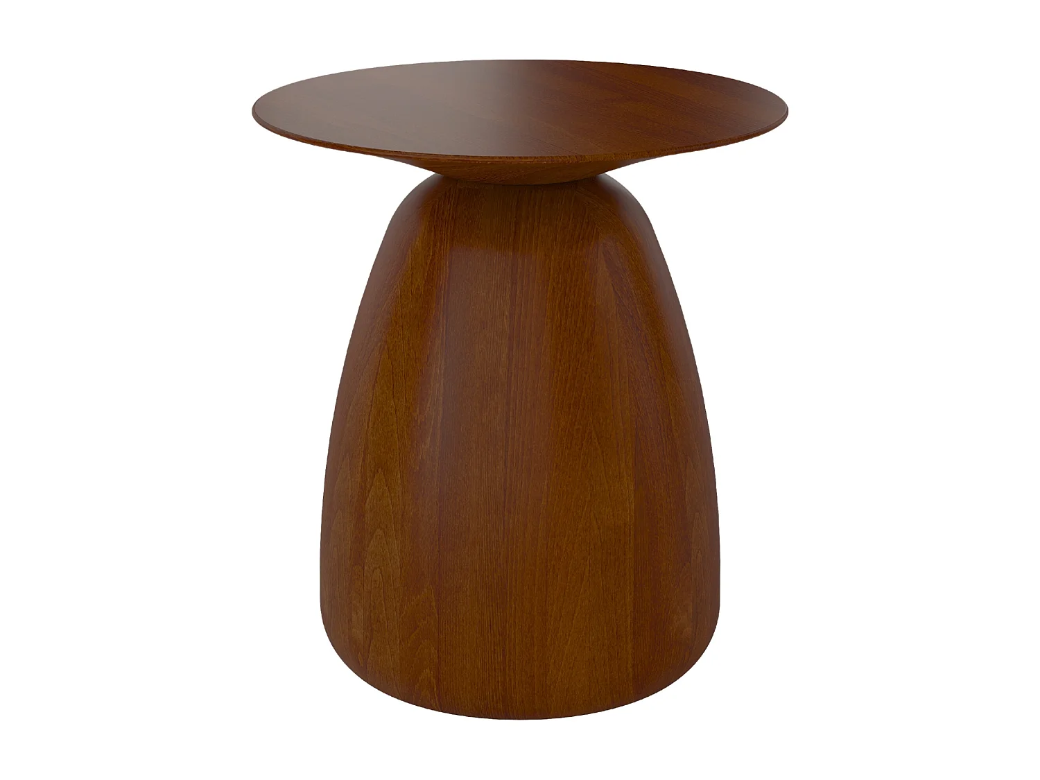 Beistelltisch Baobab34, ovaler tischplatte, buche - lackiert, nussbaumfarbe