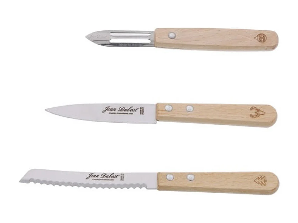 Jean Dubost Coffret 3 couteaux de cuisine tradition - CB10A250D80273