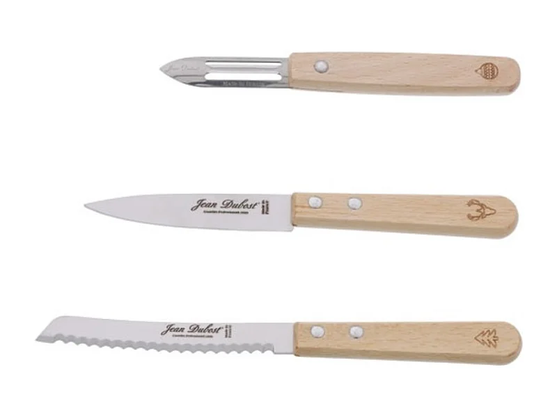Jean Dubost Coffret 3 couteaux de cuisine tradition - CB10A250D80273