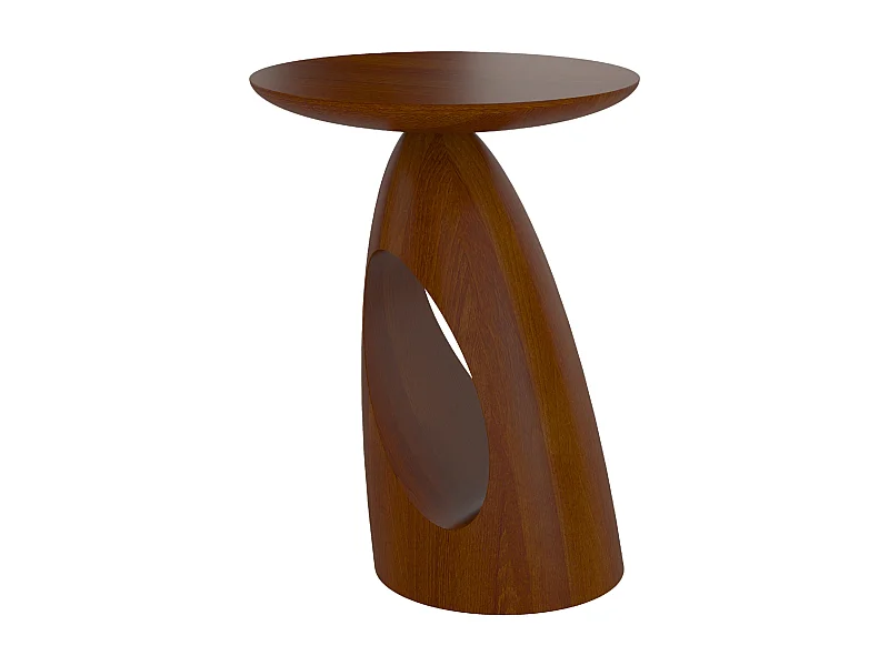 Table d'appoint / Table de nuit en bois de hêtre Kayani Island, hauteur 40 cm / couleur Noyer