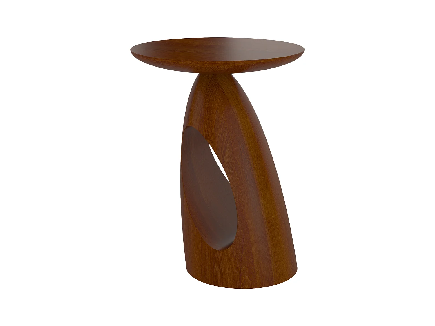 Table d'appoint / Table de nuit en bois de hêtre Kayani Island, hauteur 40 cm / couleur Noyer