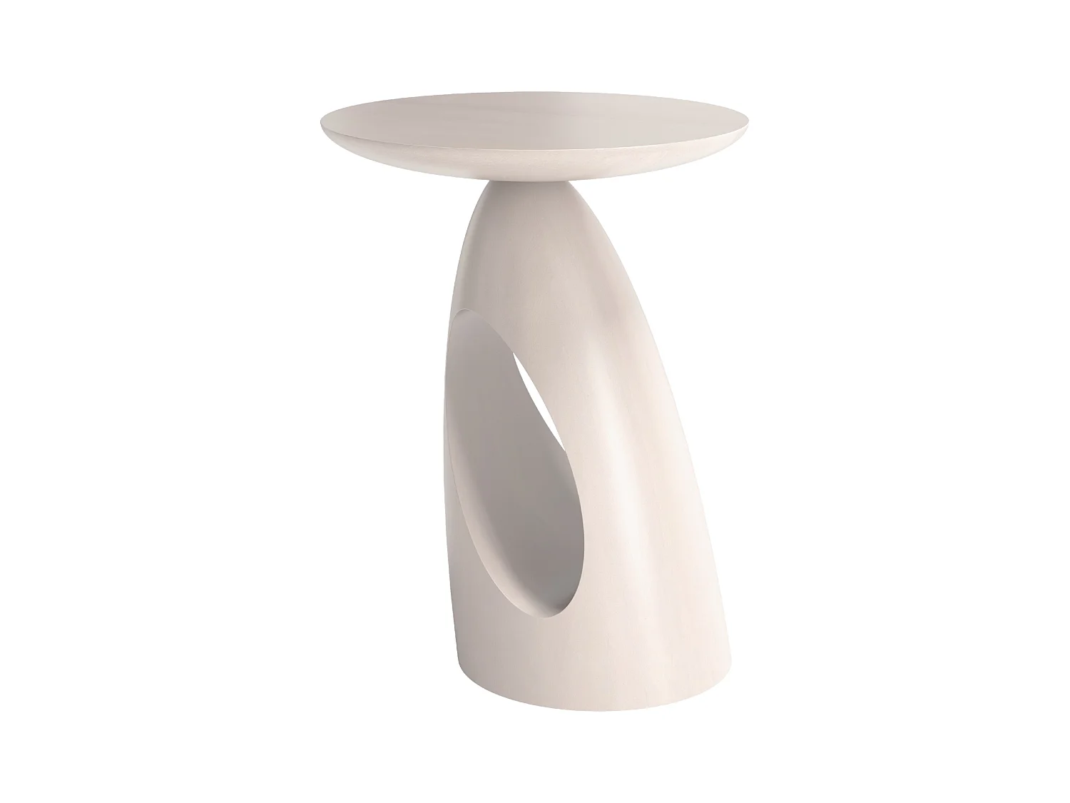 Table d'appoint / Table de nuit en bois de hêtre Kayani Island, hauteur 40 cm / Naturelle