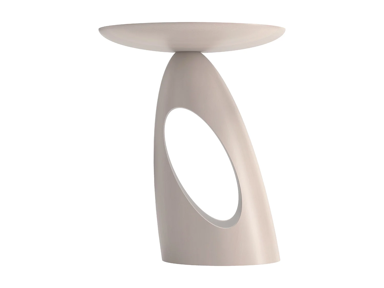 Beistelltisch Island, ovaler tischplatte, buche - lackiert, weiß