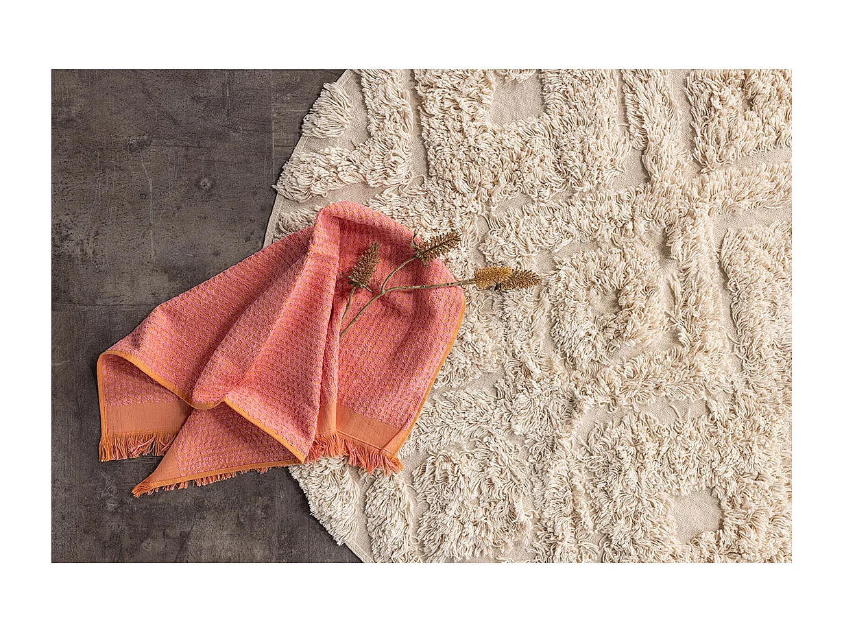 Tapis Rond Salle de Bain "Hilma" 60cm Beige