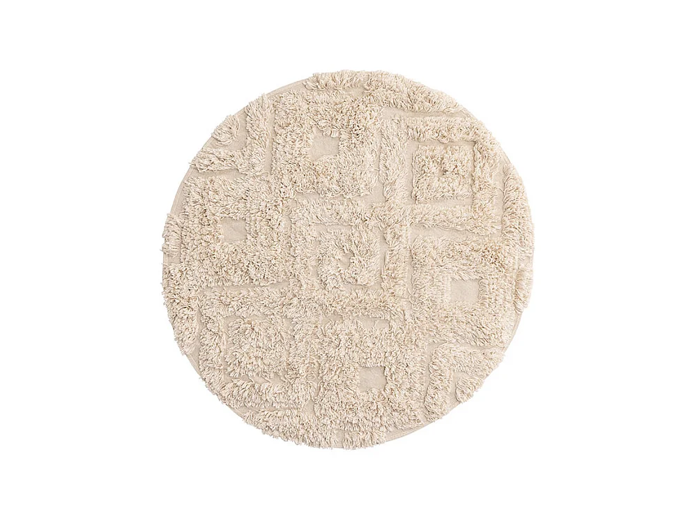 Tapis Rond Salle de Bain "Hilma" 60cm Beige