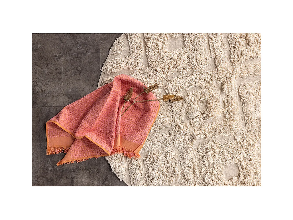 Hilma Badematte Ø60cm offwhite.