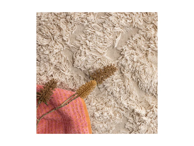 Hilma Badematte Ø60cm offwhite.