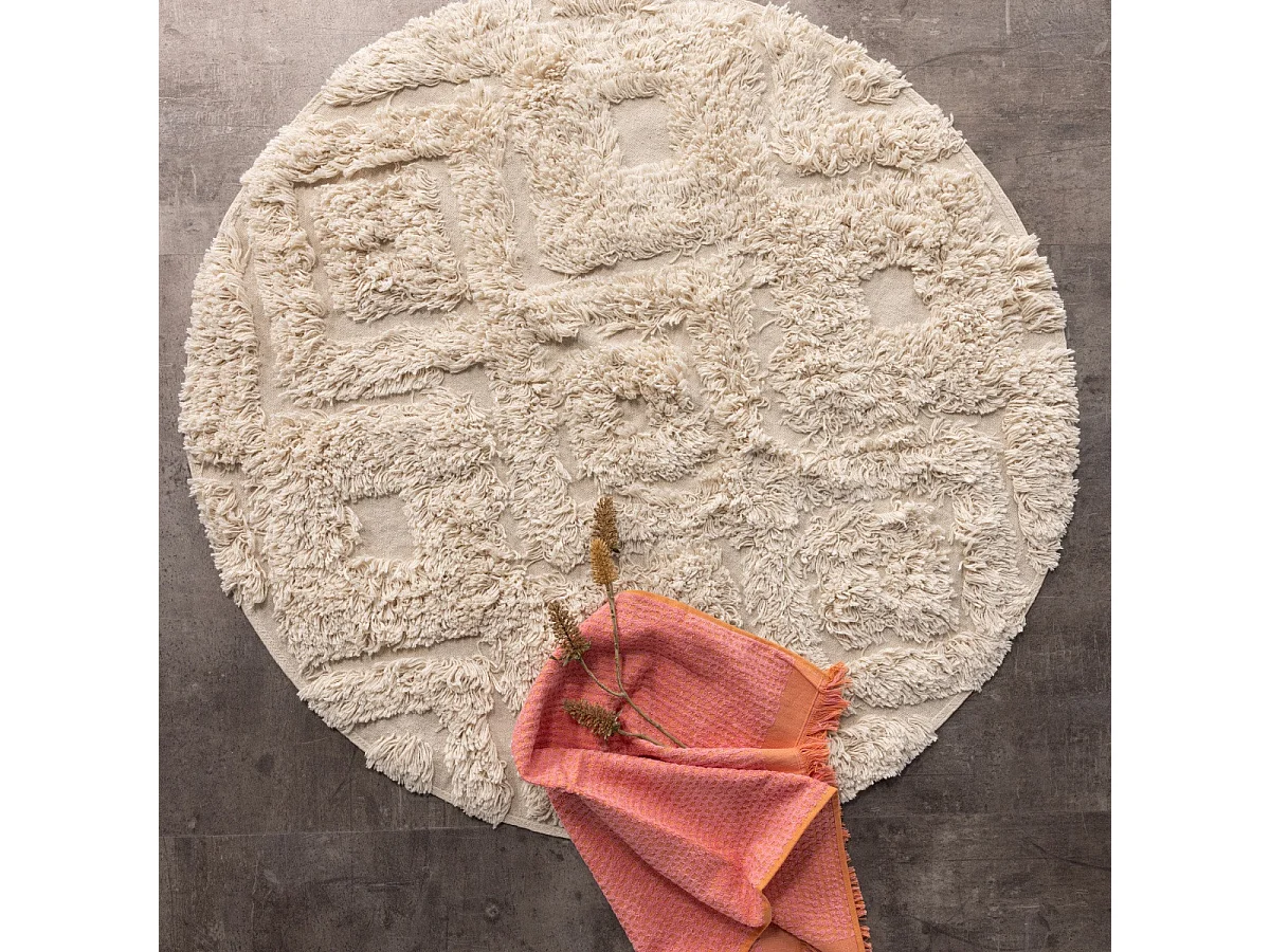 Tappetino da bagno Hilma Ø60 cm bianco sporco.