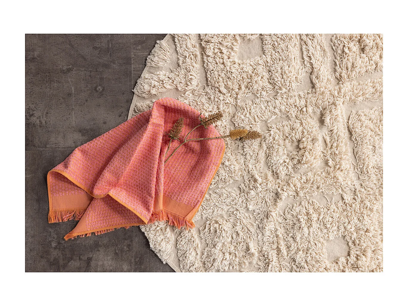 Tappetino da bagno Hilma Ø60 cm bianco sporco.