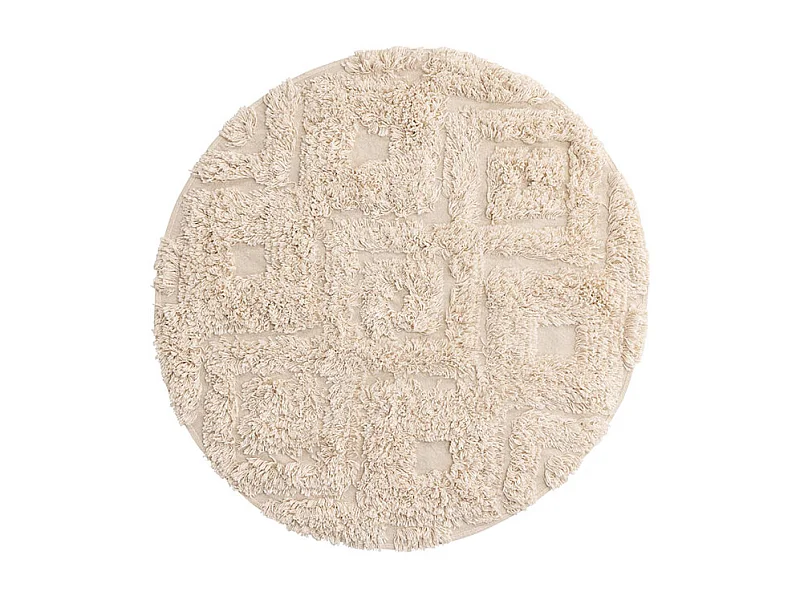 Hilma badmat Ø60cm offwhite.