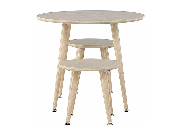 Table & 2 Tabourets Enfant "Kids" 60cm Naturel