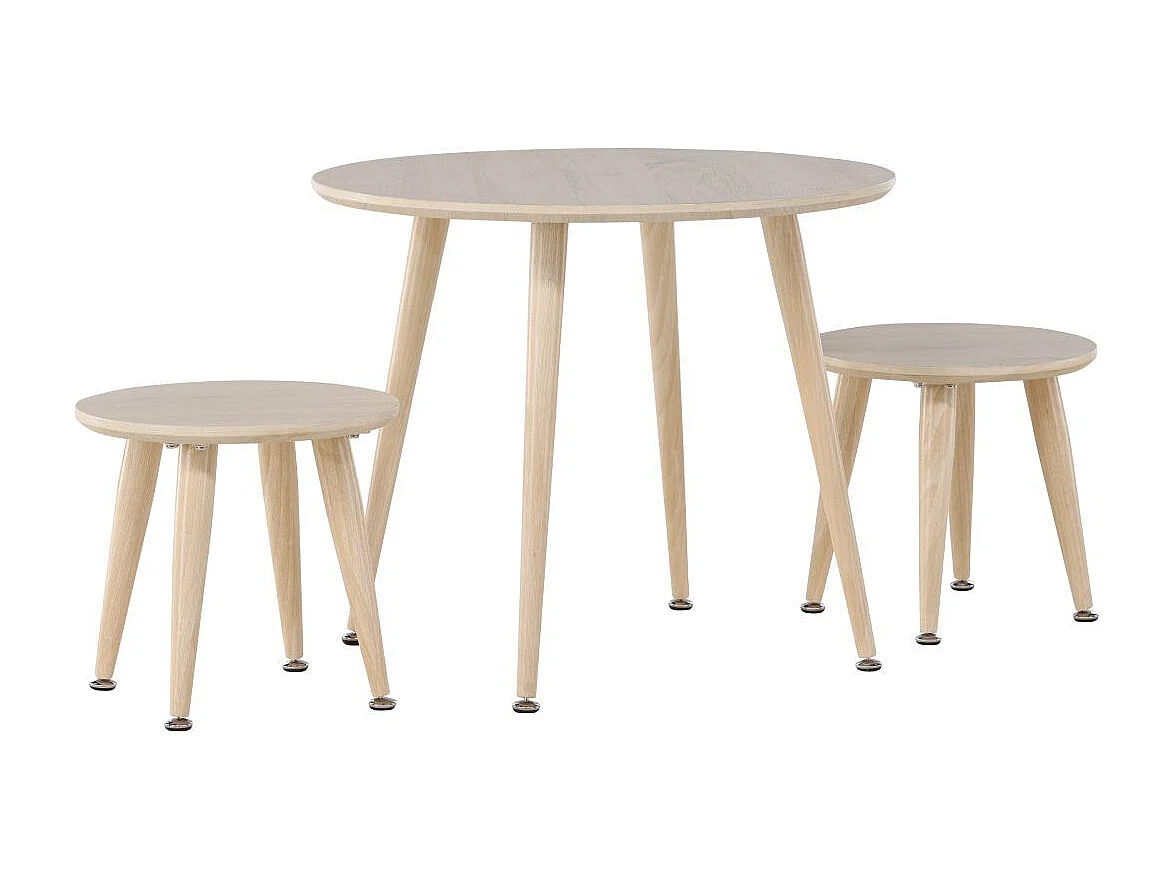 Kids eethoek voor kinderen 1 tafel, 2 krukjes whitewash.