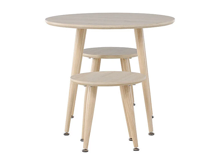 Kids eethoek voor kinderen 1 tafel, 2 krukjes whitewash.