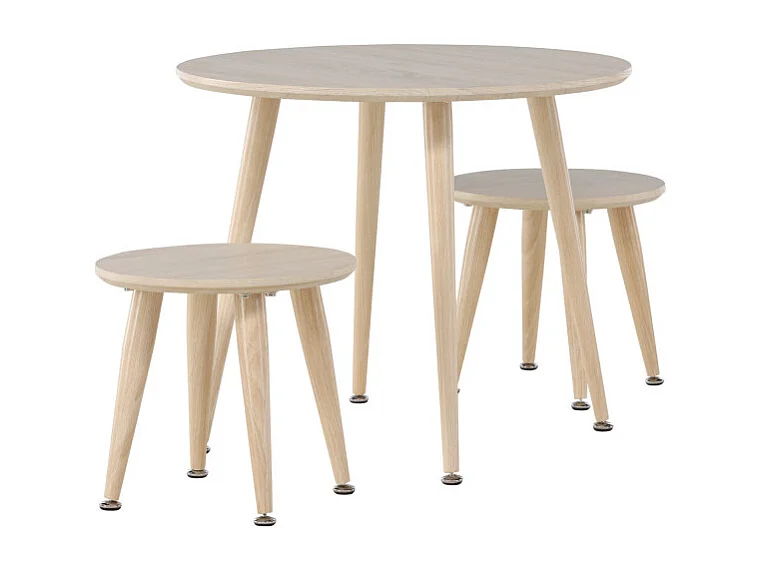 Kids eethoek voor kinderen 1 tafel, 2 krukjes whitewash.