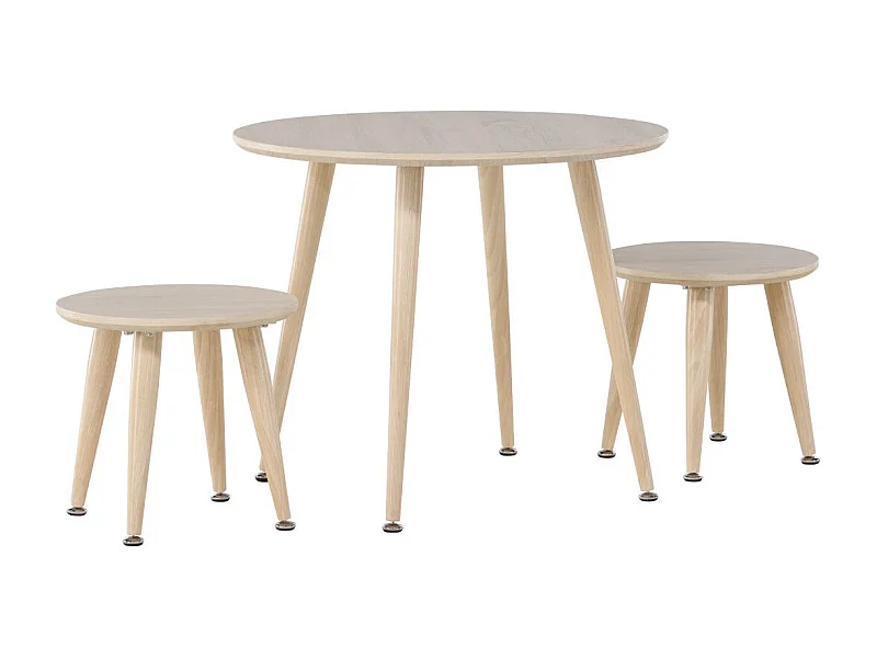 Kids eethoek voor kinderen 1 tafel, 2 krukjes whitewash.