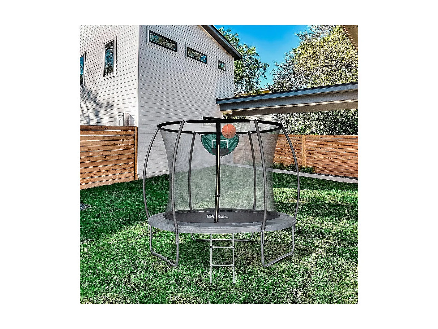 Trampoline met "jumper" net - Ø 4.88 m - Grijs