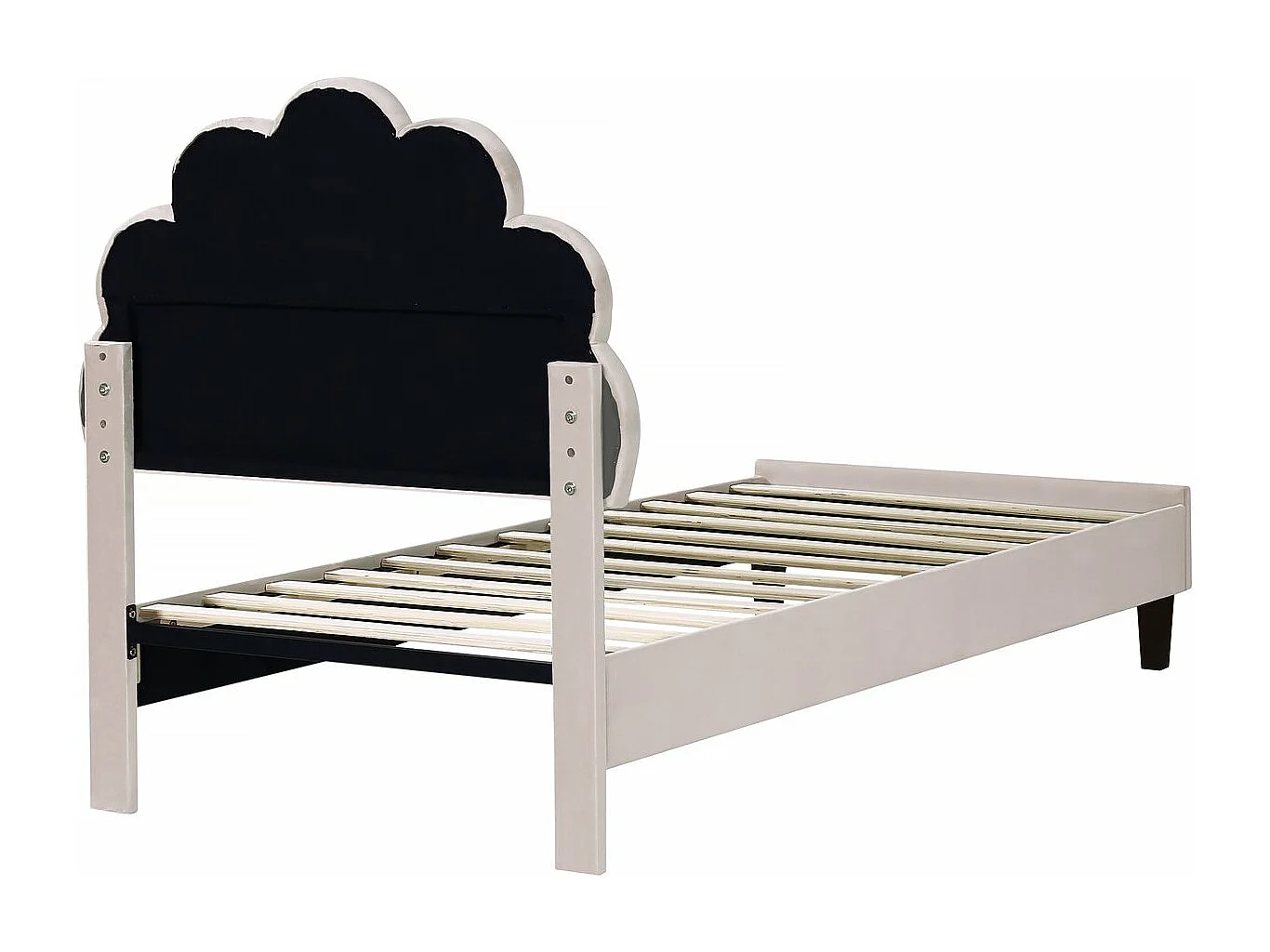 Samt-Bett in Muschelform "Manon" - 90 x 190 cm - Beige - Für Kinder