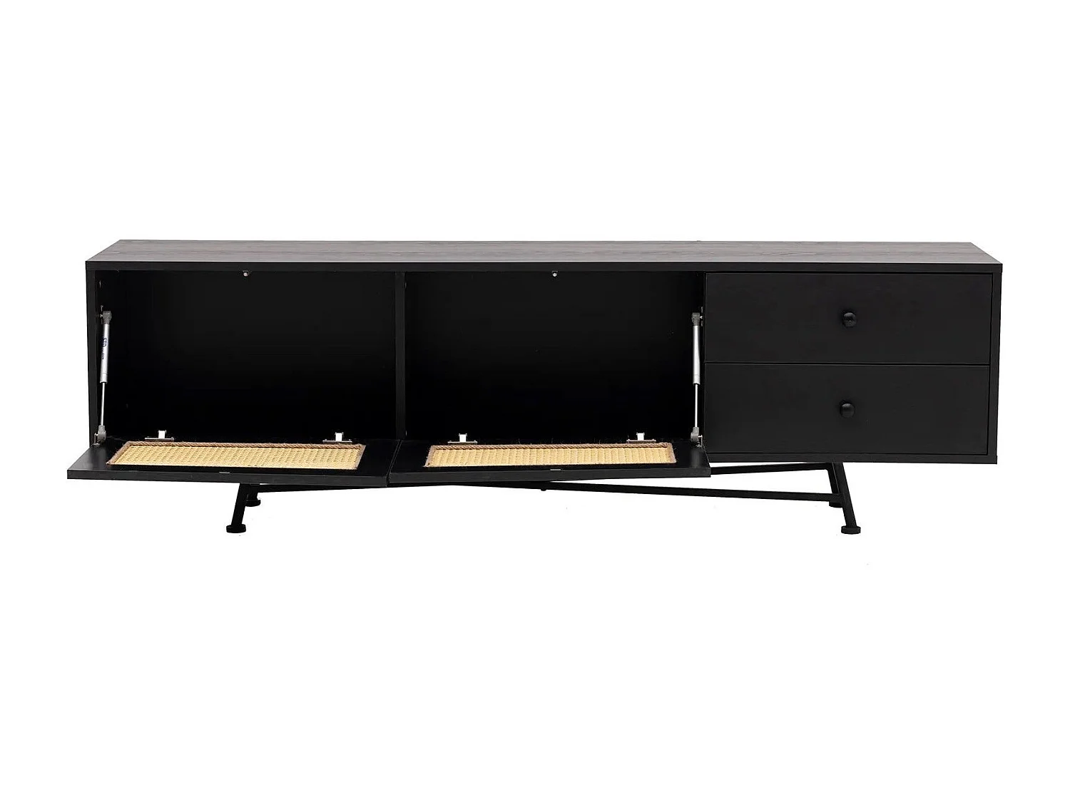 Móvel de TV – 180 cm x 55 cm x 40 cm – Preto – Aglomerado