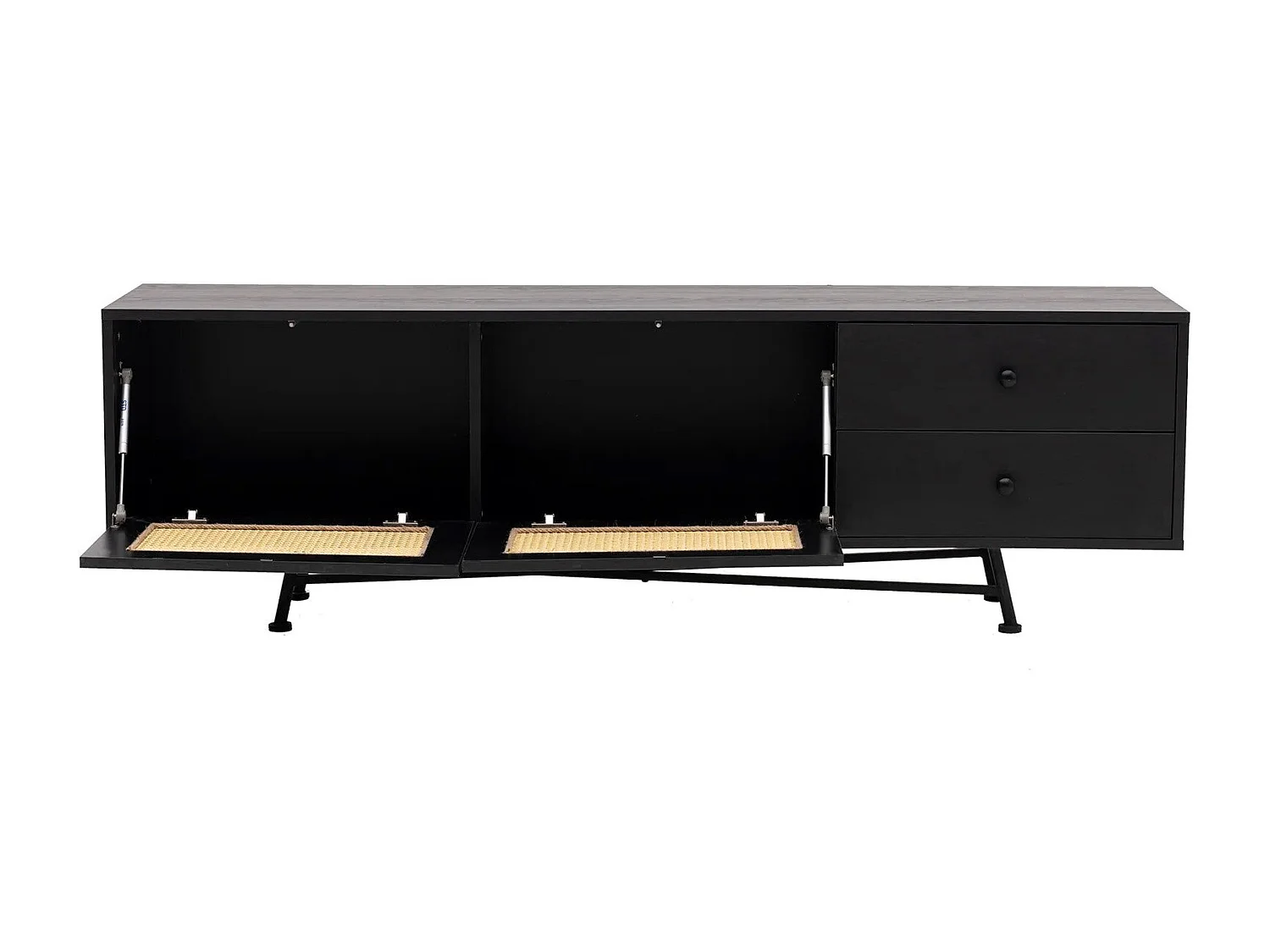 Móvel de TV – 180 cm x 55 cm x 40 cm – Preto – Aglomerado