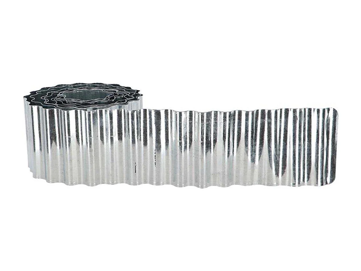 Bordure de pelouse en fer galvanisé ondulée 500 x 17,7 cm