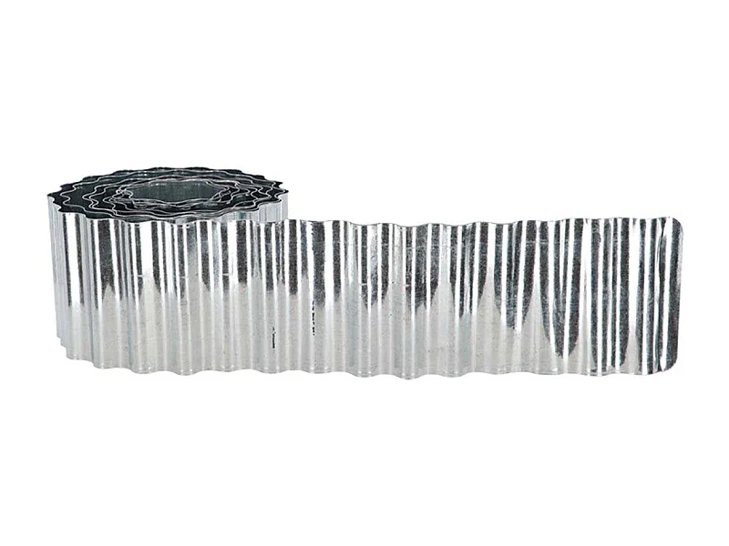 Bordure de pelouse en fer galvanisé ondulée 500 x 17,7 cm