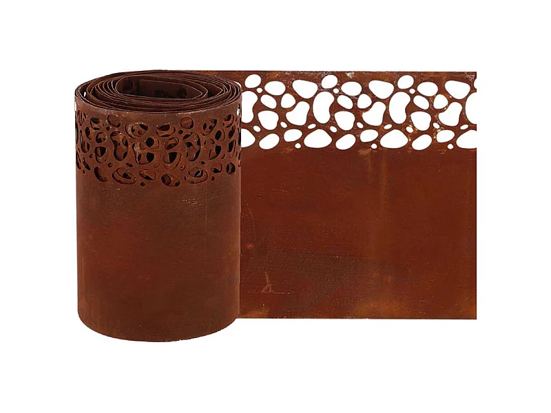 Bordure de pelouse en acier 480 x 20 cm Moucheté