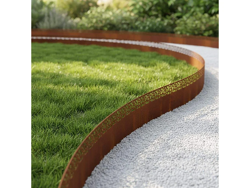 Bordure de pelouse en acier 480 x 20 cm Moucheté
