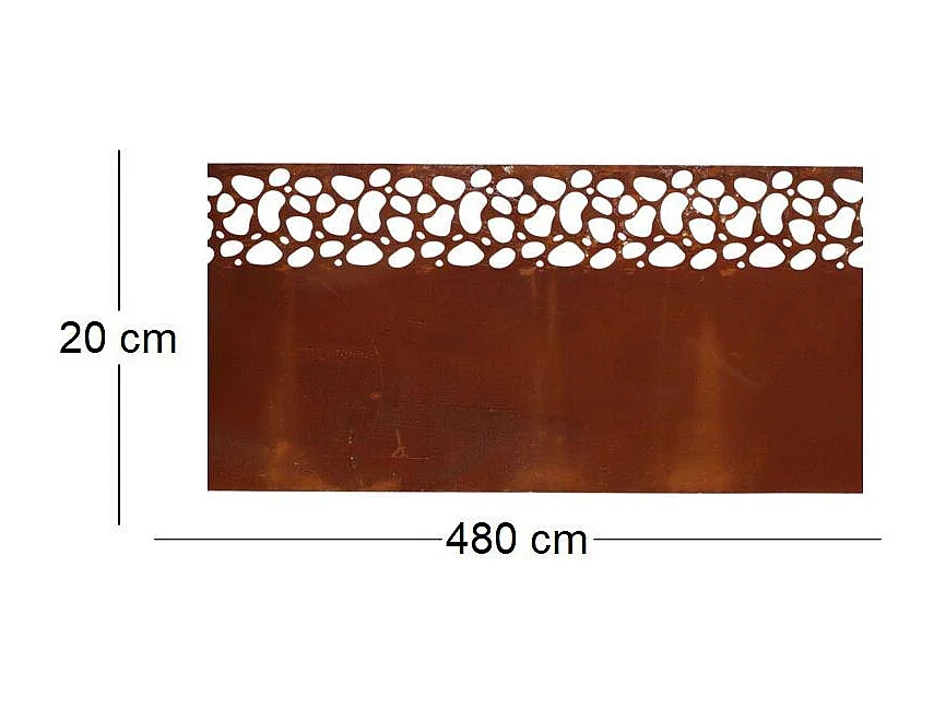 Bordure de pelouse en acier 480 x 20 cm Moucheté
