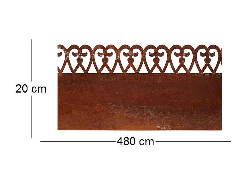 Bordure de pelouse en acier 480 x 20 cm Volute