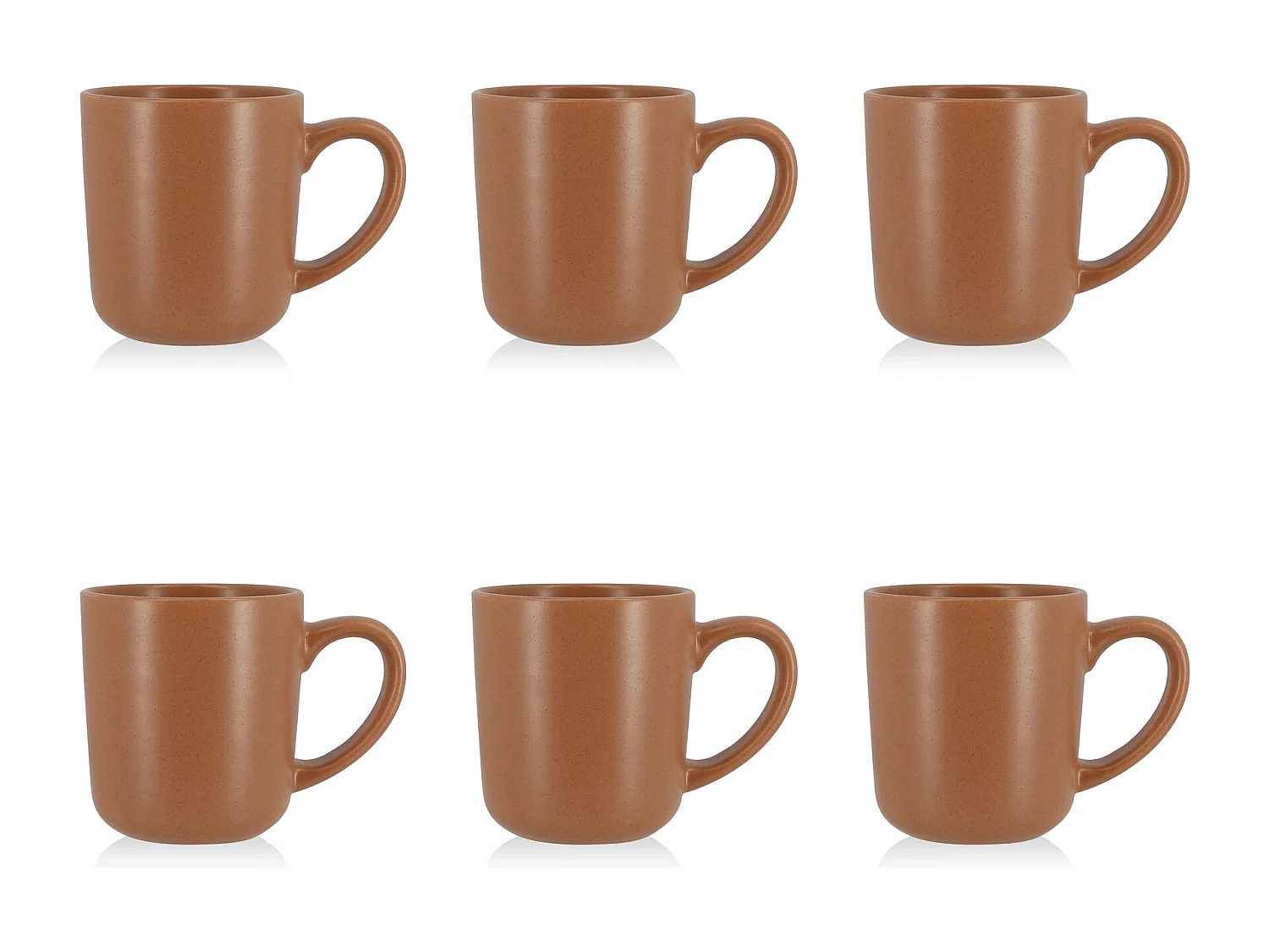 Novastyl - Lot 6 Mugs Arita 38cl En Gres Marron