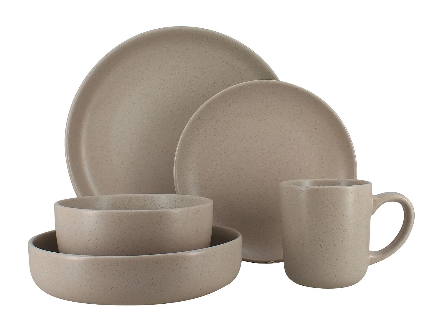 Novastyl - Lot 6 Mugs Arita 38cl En Gres Gris