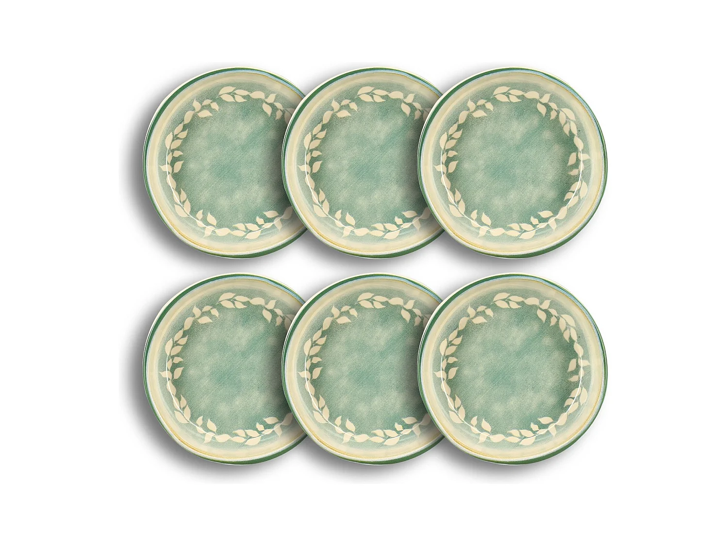 Novastyl - Lot 6 Coupelles Capria 20cm En Faience Vert