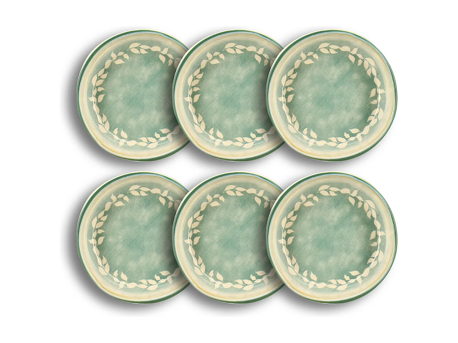 Novastyl - Lot 6 Coupelles Capria 20cm En Faience Vert