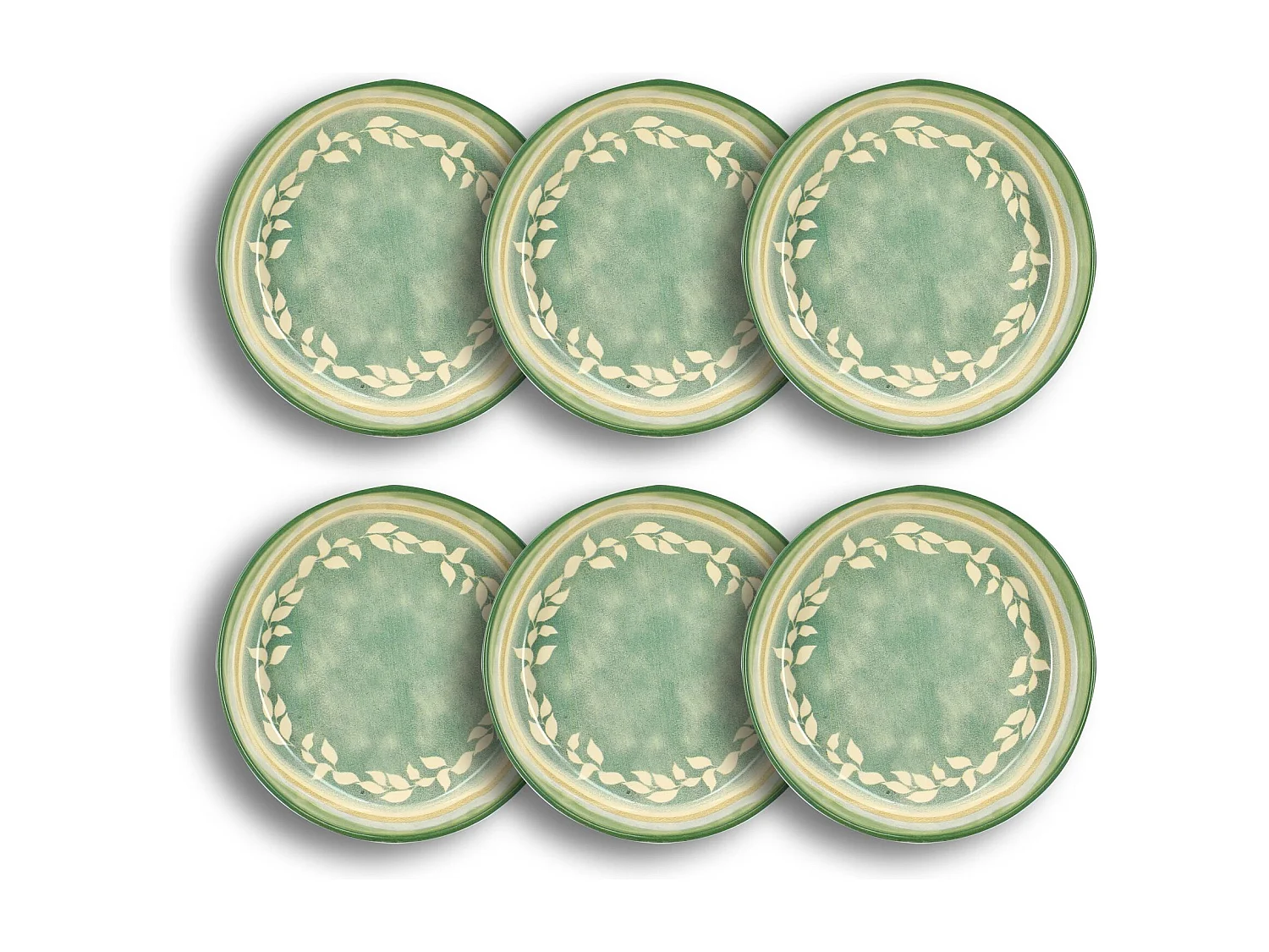 Novastyl - Lot 6 Coupelles Capria 16cm En Faience Vert