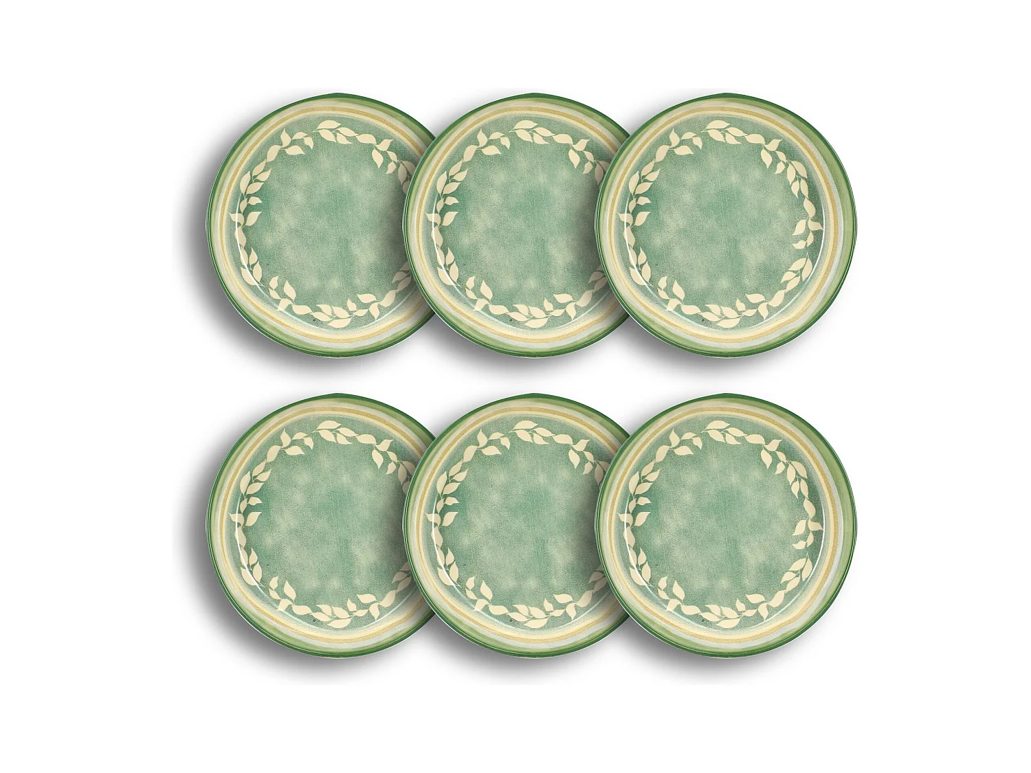 Novastyl - Lot 6 Coupelles Capria 16cm En Faience Vert